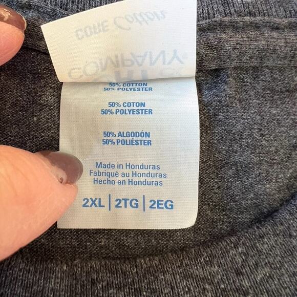 Port & Co long sleeve T-shirt, gray, men's size 2 XL - Picture 8 of 8